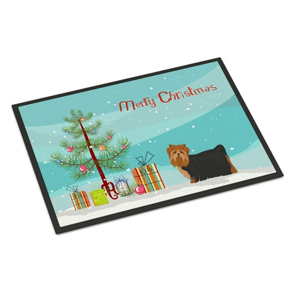 Carolines Treasures CK3490JMAT Yorkshire Terrier Christmas Tree Door Mat Indoor Rug or Outdoor Welcome Mat 24x36 Doormat