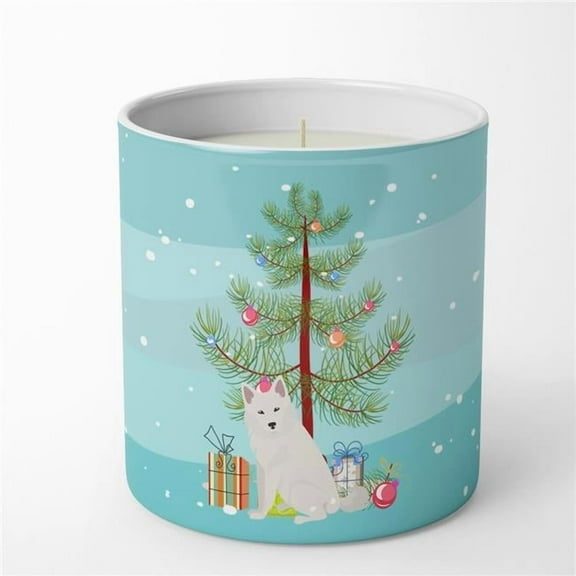 Carolines Treasures CK3498CDL 3.75 x 3.25 in. Unisex Danish Spitz Christmas Tree 10 oz Decorative Soy Candle