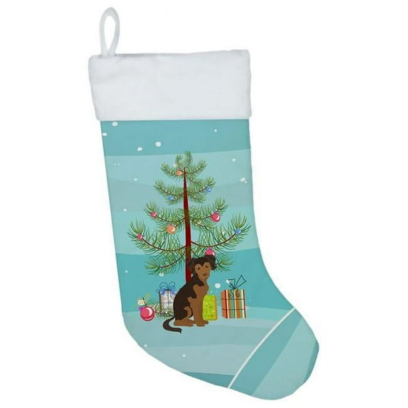 Caroline's Treasures Persian Chihuahua Multi-color Christmas Stocking, with Soft Suede Fabric 18"