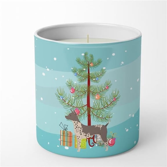 American Hairless Terrier Christmas Tree 10 oz Decorative Soy Candle 3.25 in x 3.75 in