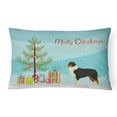 thumbnail image 1 of Carolines Treasures CK3516PW1216 Australian Shepherd Christmas Tree Canvas Fabric Decorative Pillow, 12H x16W,, 1 of 4