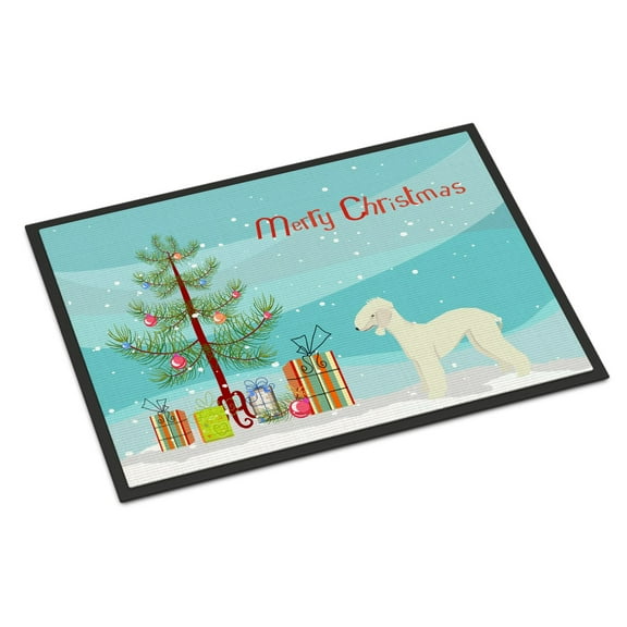 Carolines Treasures CK3520JMAT Bedlington Terrier Christmas Tree Door Mat Indoor Rug or Outdoor Welcome Mat 24x36