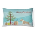 thumbnail image 1 of Carolines Treasures CK3528PW1216 Fawn and White Bull Terrier Christmas Tree Canvas Fabric Decorative Pillow, 12H x16W,, 1 of 2