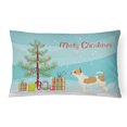thumbnail image 1 of Carolines Treasures CK3530PW1216 Chihuahua Christmas Tree Canvas Fabric Decorative Pillow, 12H x16W, multicolor, 1 of 4