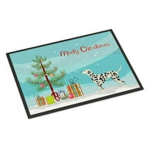 Carolines Treasures CK3534MAT Dalmatian Christmas Tree Door Mat Indoor Rug or Outdoor Welcome Mat 18x27 Doormat 27"L x