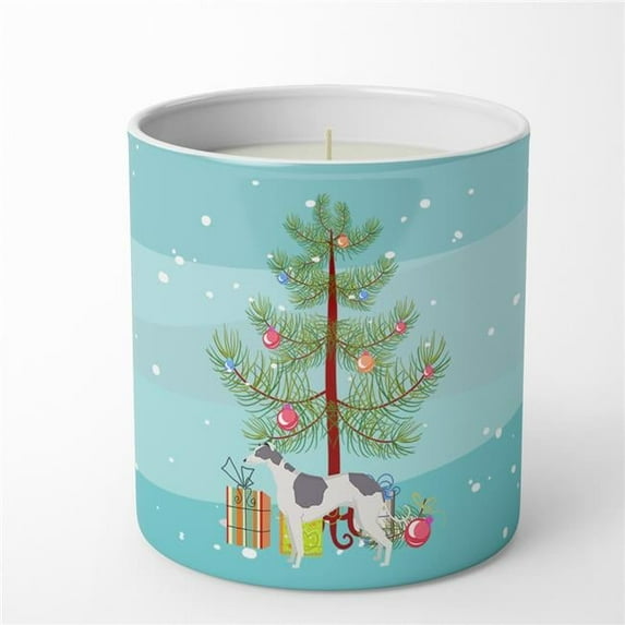 Carolines Treasures CK3543CDL 3.75 x 3.25 in. Unisex Greyhound Christmas Tree 10 oz Decorative Soy Candle