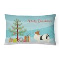 thumbnail image 1 of Carolines Treasures CK3553PW1216 Papillon Christmas Tree Canvas Fabric Decorative Pillow, 12H x16W, multicolor, 1 of 4