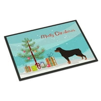Carolines Treasures CK3558MAT Rottweiler Christmas Tree Door Mat Indoor Rug or Outdoor Welcome Mat 18x27 Doormat 27"L x