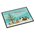 thumbnail image 1 of Carolines Treasures CK3563MAT Shih Tzu Christmas Tree Door Mat Indoor Rug or Outdoor Welcome Mat 18x27 Doormat 27"L x, 1 of 3