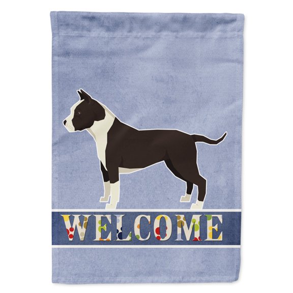 American Staffordshire Terrier Welcome Flag Canvas House Size