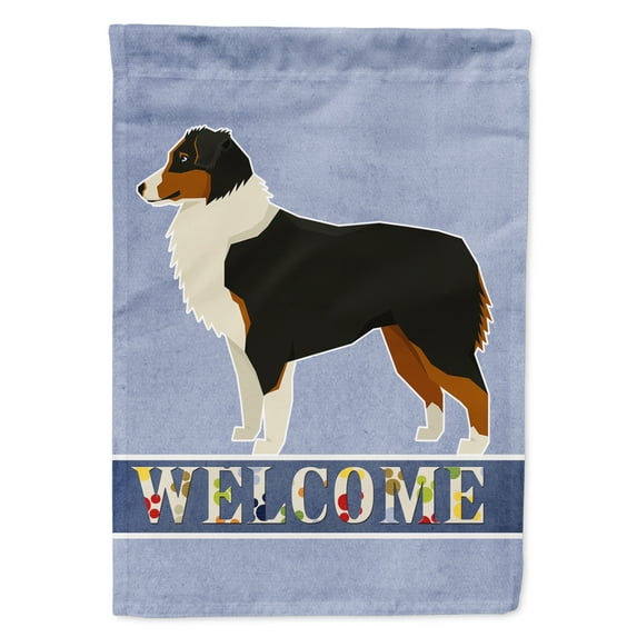 Carolines Treasures CK3575GF Australian Shepherd Welcome Flag Garden Size Small multicolor