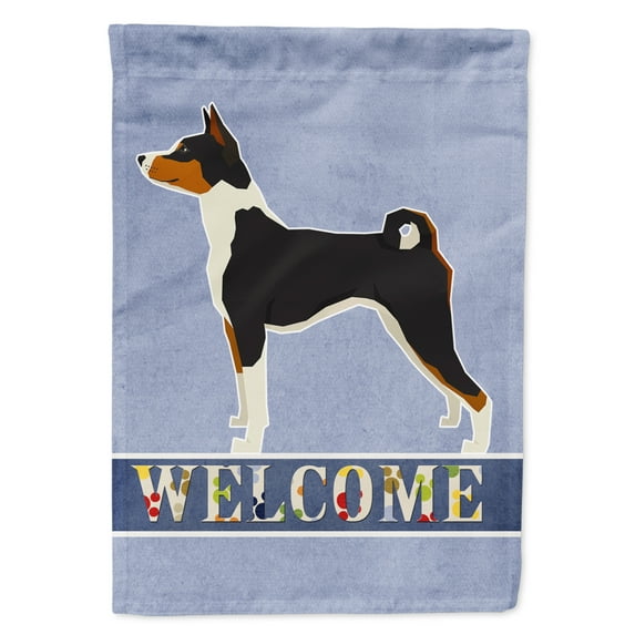 Carolines Treasures CK3576CHF Basenji Welcome Flag Canvas House Size  Large multicolor