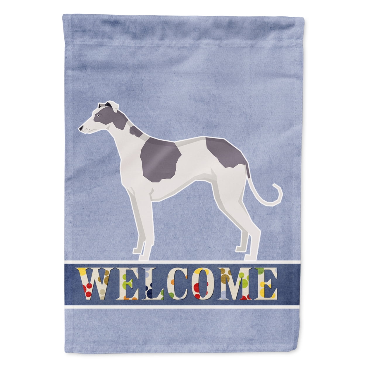 Greyhound Welcome Flag Canvas House Size