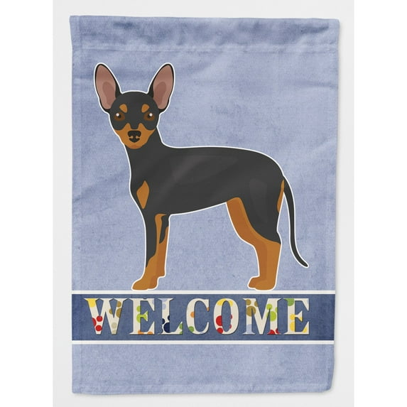 Carolines Treasures CK3672CHF Prague Ratter Welcome Flag Canvas House Size  Large multicolor