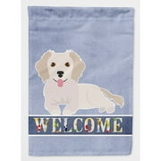 Carolines Treasures CK3702CHF Small Greek Domestic Dog Kokoni No.2 Welcome Flag Canvas House Size