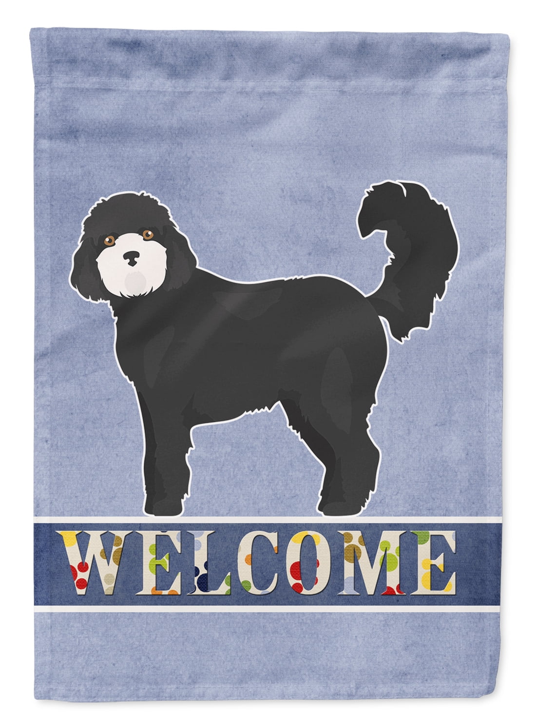 Carolines Treasures CK3729GF Black Cockapoo Welcome Flag Garden Size ...