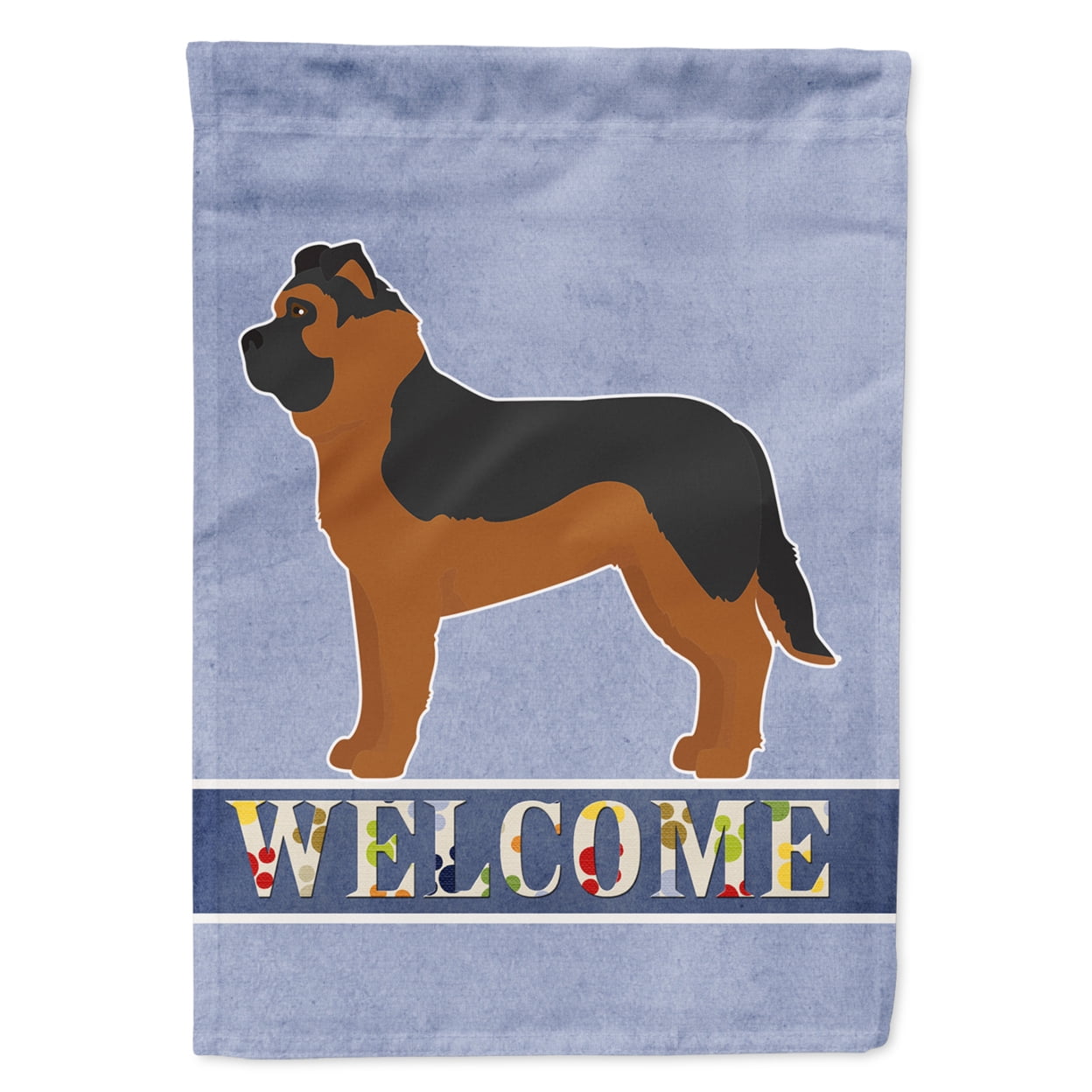 Black German Shepherd Mastiff Mix Welcome Garden Flag