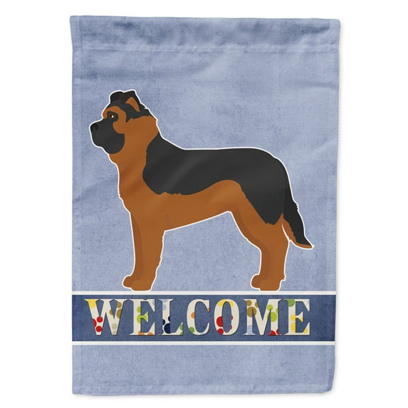 Carolines Treasures CK3739GF Black German Shepherd Mastiff Mix Welcome Flag Garden Size  Small multicolor