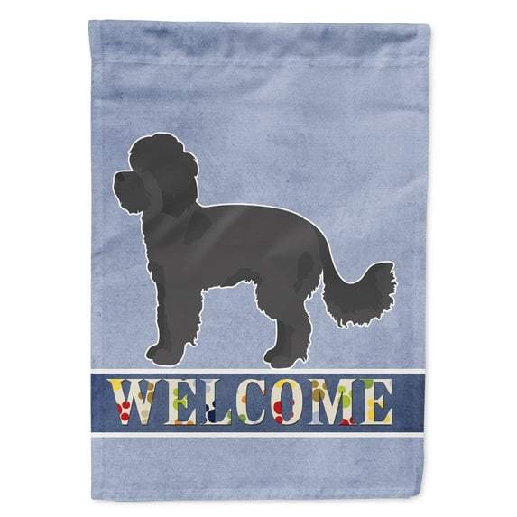 Carolines Treasures CK3761GF Black Maltipoo Welcome Flag Garden Size Small multicolor