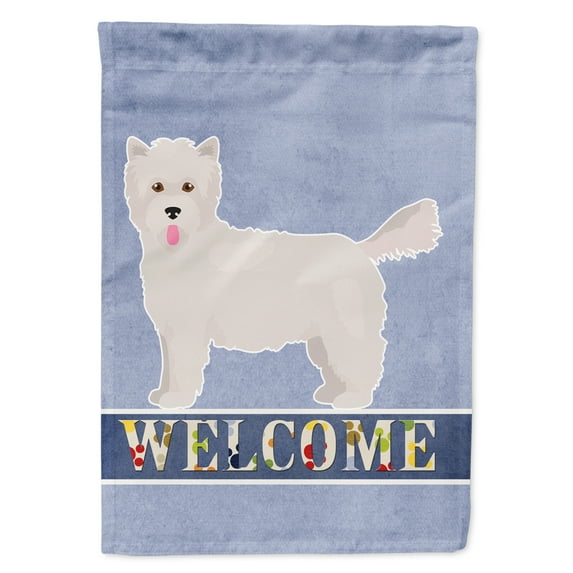 Carolines Treasures CK3785GF Westiepoo 2 Welcome Flag Garden Size  Small multicolor