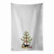 Carolines Treasures CK3803WTKT 28 x 19 in. Unisex Beaglier No.2 Christmas Tree White Dish Towels Kitchen Towel - Set of 2