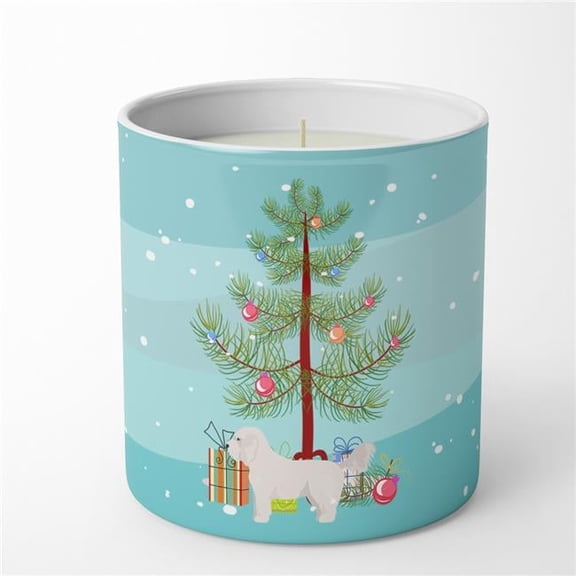 Carolines Treasures CK3805CDL 3.75 x 3.25 in. Unisex Bichpoo White Christmas Tree 10 oz Decorative Soy Candle
