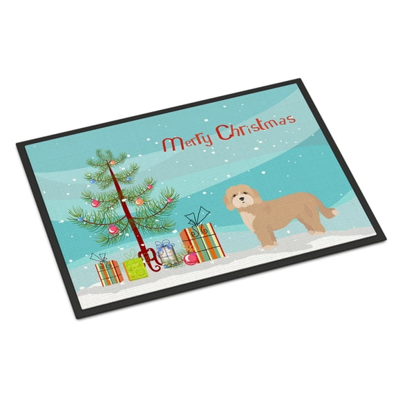 Carolines Treasures CK3810JMAT Cavachon Christmas Tree Door Mat Indoor Rug or Outdoor Welcome Mat 24x36 Doormat 36"L x