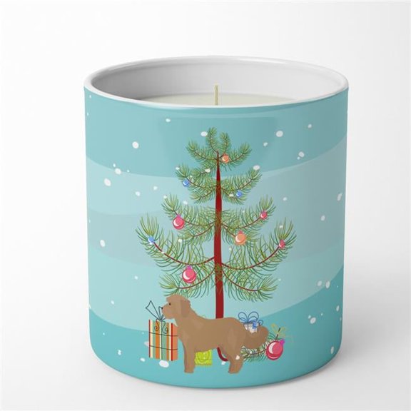 Carolines Treasures CK3822CDL 3.75 x 3.25 in. Unisex Tan Cockapoo Christmas Tree 10 oz Decorative Soy Candle