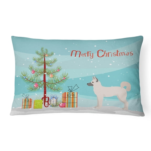 Carolines Treasures CK3830PW1216 Gerberian Shepsky Christmas Tree Canvas Fabric Decorative Pillow, 12H x16W, multicolor