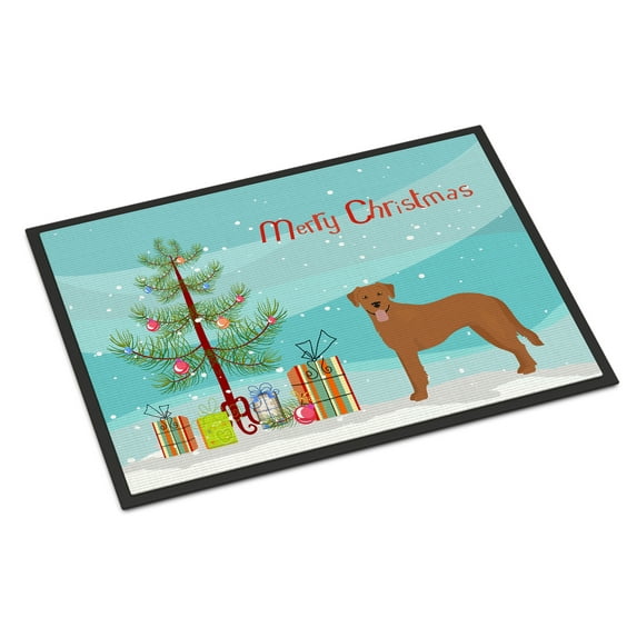 Carolines Treasures CK3836MAT Goldador Christmas Tree Door Mat Indoor Rug or Outdoor Welcome Mat 18x27 Doormat 27"L x