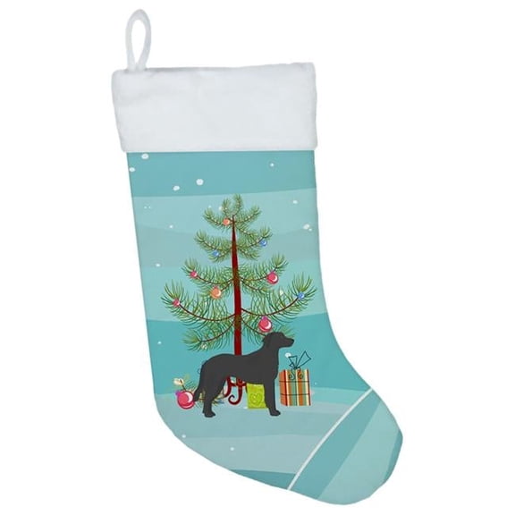 Caroline's Treasures Goldador Multi-color Christmas Stocking, with Soft Suede Fabric 18"