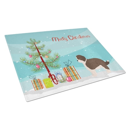 Carolines Treasures CK3840LCB Havapoo 1 Christmas Tree Glass Cutting Board Large, 12H x 16W, multicolor