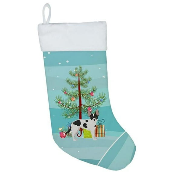 Caroline's Treasures Jackhuahua Multi-color Christmas Stocking, with Soft Suede Fabric 18"