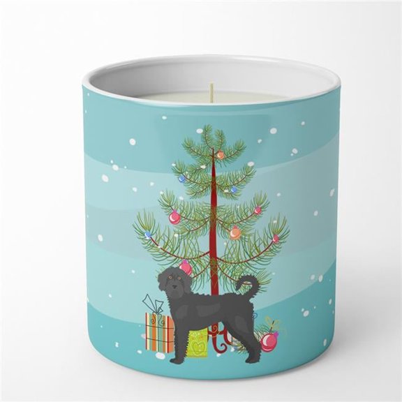 Carolines Treasures CK3847CDL 3.75 x 3.25 in. Unisex Black Labradoodle Christmas Tree 10 oz Decorative Soy Candle