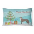 thumbnail image 1 of Carolines Treasures CK3850PW1216 Lurcher 1 Christmas Tree Canvas Fabric Decorative Pillow, 12H x16W, multicolor, 1 of 4