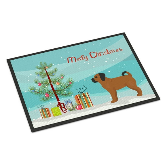 Carolines Treasures CK3863JMAT Puggle Christmas Tree Door Mat Indoor Rug or Outdoor Welcome Mat 24x36 Doormat 36"L x