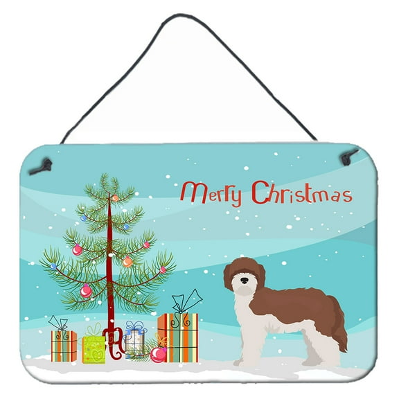 Sheepadoodle Christmas Tree Wall or Door Hanging Prints