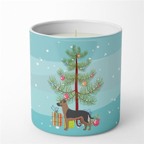 Carolines Treasures CK3869CDL 3.75 x 3.25 in. Unisex Shepherd Pit Mix No.1 Christmas Tree 10 oz Decorative Soy Candle