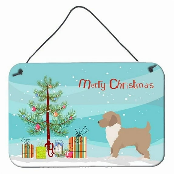 Carolines Treasures CK3883DS812 Yorkiepoo 2 Christmas Tree Wall or Door Hanging Prints 8x12 multicolor