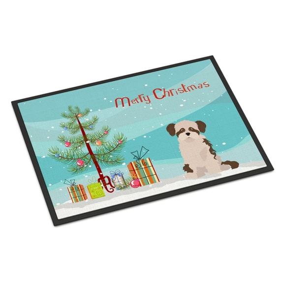 Carolines Treasures CK3890MAT Shi Chi 3 Christmas Tree Door Mat Indoor Rug or Outdoor Welcome Mat 18x27 Doormat 27"L x