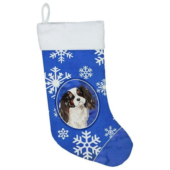 Carolines Treasures CK3939CS Winter Snowflakes Tricolor Cavalier Spaniel Christmas Stocking