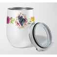 thumbnail image 1 of Carolines Treasures CK4125TBL12 Cane Corso Pink Flowers Stainless Steel 12 oz Stemless Wine Glass 12 oz multicolor, 1 of 4