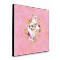 thumbnail image 1 of Caroline's Treasures Chihuahua #2 Pink Flowers Artwork Panel wall-decor, Multicolor, 1 of 1