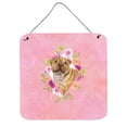 thumbnail image 1 of Carolines Treasures CK4181DS66 Shar Pei Pink Flowers Wall or Door Hanging Prints 6x6 multicolor, 1 of 1