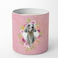 thumbnail image 1 of Carolines Treasures CK4191CDL Weimaraner Soy Candle 10 oz Decorative Gift Scented Soy Candles for Home Pink Flowers 10, 1 of 2
