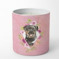 thumbnail image 1 of Carolines Treasures CK4217CDL Rottweiler Soy Candle 10 oz Decorative Gift Scented Soy Candles for Home Pink Flowers 10, 1 of 2
