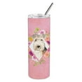 thumbnail image 1 of Carolines Treasures CK4226TBL20 Lakeland Terrier Pink Flowers Stainless Steel 20 oz Skinny Tumbler 20 oz multicolor, 1 of 4