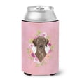 thumbnail image 1 of Carolines Treasures CK4251CC Chocolate Labrador Pink Flowers Can or Bottle Hugger Can Hugger multicolor, 1 of 5