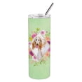 thumbnail image 1 of Carolines Treasures CK4270TBL20 Afghan Hound Green Flowers Stainless Steel 20 oz Skinny Tumbler 20 oz multicolor, 1 of 4