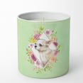 thumbnail image 1 of Carolines Treasures CK4289CDL Chihuahua 2 Soy Candle 10 oz Decorative Gift Scented Soy Candles for Home Green Flowers 10, 1 of 2